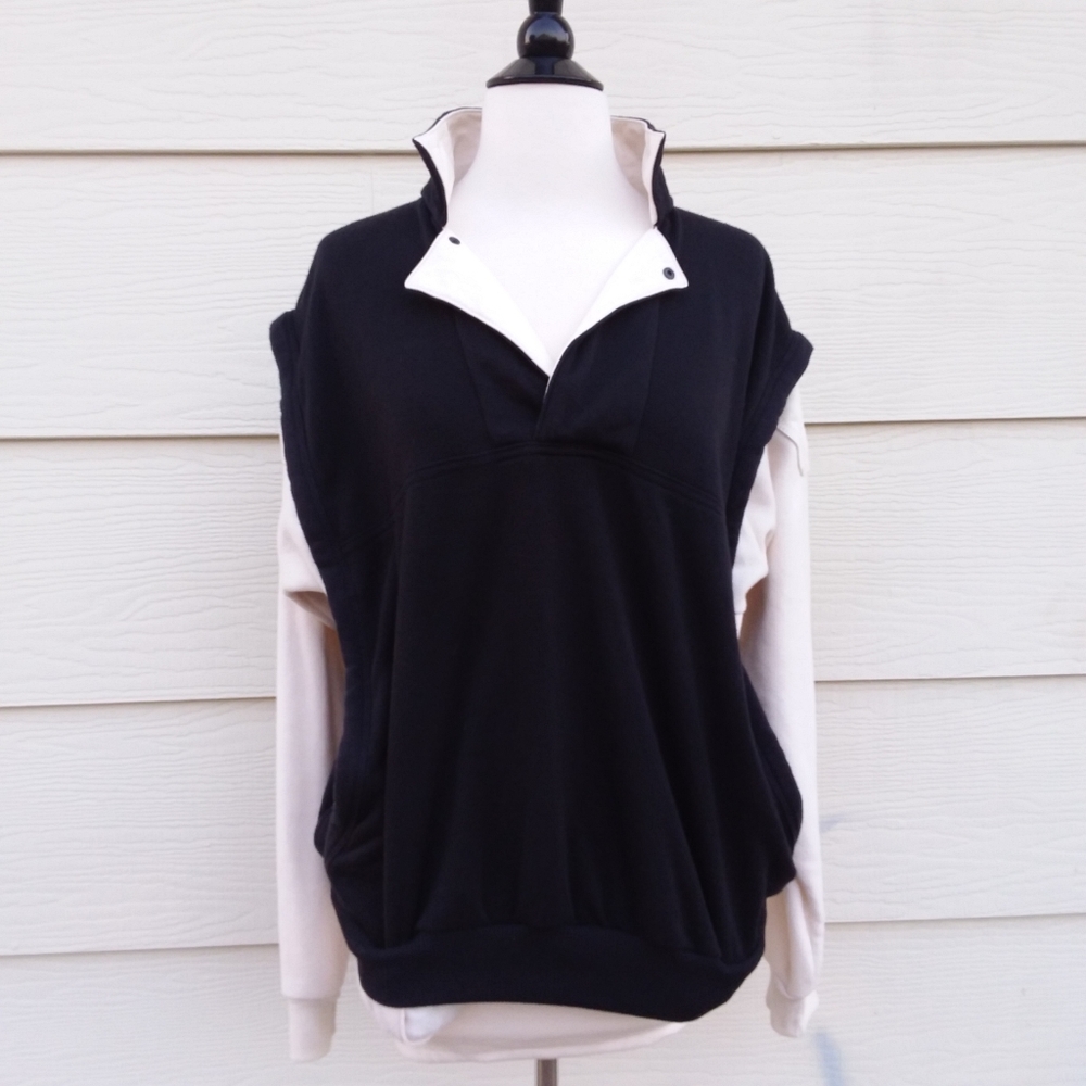 Vintage 80's Mark Elliot White and Black Sweater M